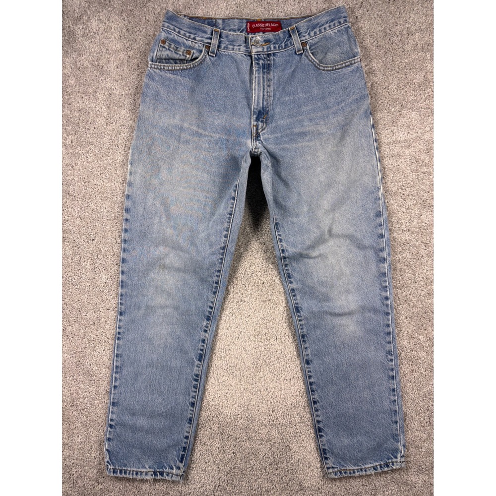 Levis 550 Womens Classic Relaxed Tapered Leg Light Wash Jeans 12 MIS M 30x30